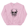 Sweatshirt - Melting Skull black Light Pink ein Produkt von SCHIETKRAM