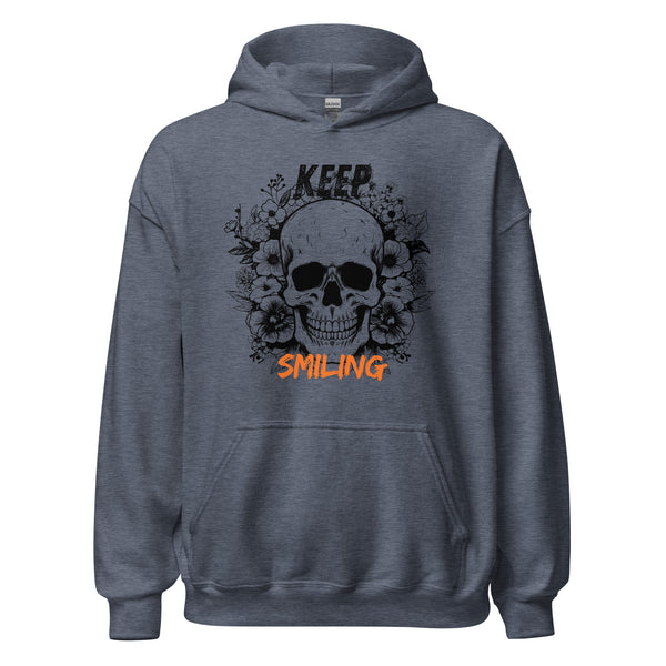 Hoodie Classic - Keep Smiling Heather Sport Dark Navy ein Produkt von SCHIETKRAM
