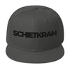 Snapback Hat - SCHIETKRAM 3D black Charcoal gray ein Produkt von SCHIETKRAM