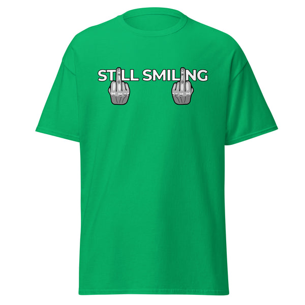 T-Shirt Classic - Still Smiling white Irish Green ein Produkt von SCHIETKRAM