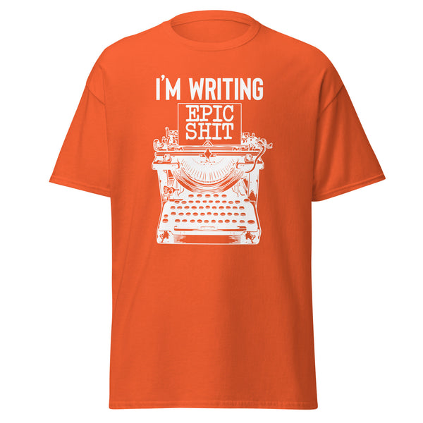 T-Shirt Classic - Writing Epic Shit white Orange ein Produkt von SCHIETKRAM