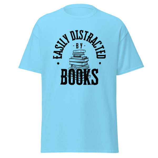 T-Shirt Classic - Easily Distracted by Books black Sky ein Produkt von SCHIETKRAM