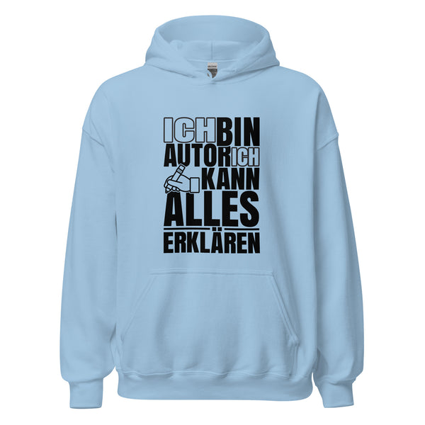Hoodie Classic - Ich kann alles erklären black Light Blue ein Produkt von SCHIETKRAM
