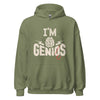 Hoodie Classic - I'm Genius Military Green ein Produkt von SCHIETKRAM