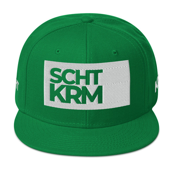 Snapback Hat - SCHTKRM 3D white Kelly green ein Produkt von SCHIETKRAM