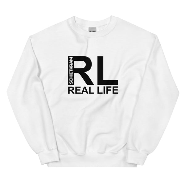 Sweatshirt - Real Life black White ein Produkt von SCHIETKRAM