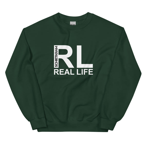 Sweatshirt - Real Life white Forest Green ein Produkt von SCHIETKRAM
