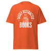 T-Shirt Classic - Easily Distracted by Books white Orange ein Produkt von SCHIETKRAM