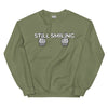 Sweatshirt - Still Smiling white Military Green ein Produkt von SCHIETKRAM