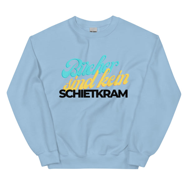 Sweatshirt - Bücher sind kein Schietkram black Light Blue ein Produkt von SCHIETKRAM