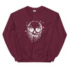 Sweatshirt - Melting Skull white Maroon ein Produkt von SCHIETKRAM