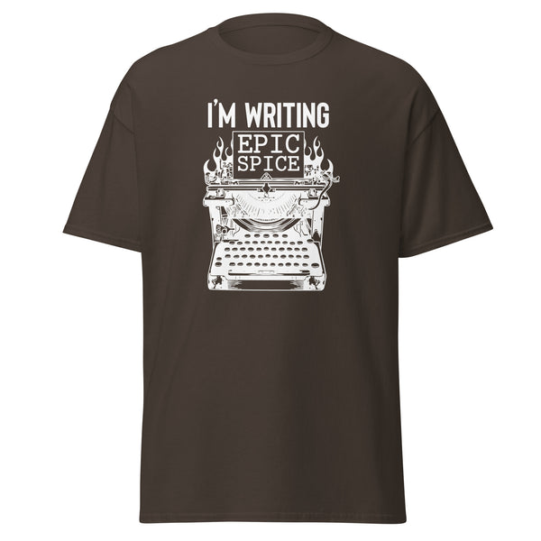 T-Shirt Classic - I'm writing epic spice white Dark Chocolate ein Produkt von SCHIETKRAM