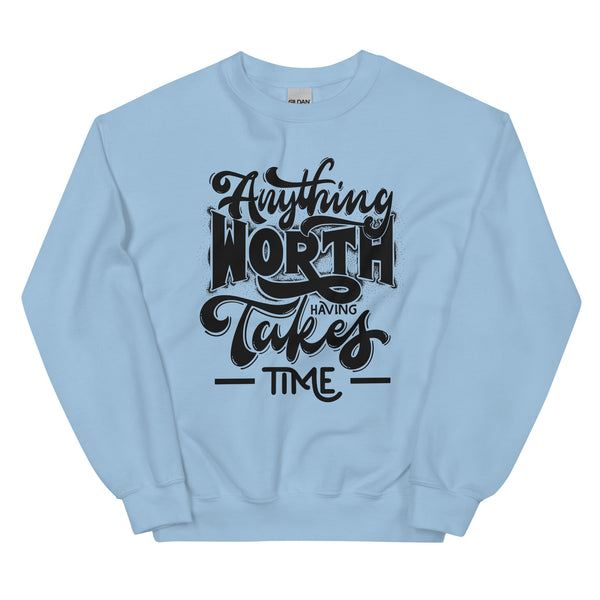 Sweatshirt - Anything Worth Having black Light Blue ein Produkt von SCHIETKRAM