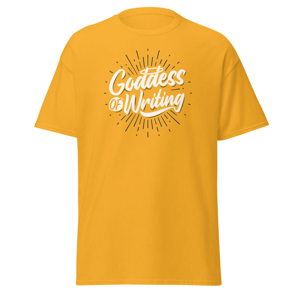 T-Shirt Classic - Goddess of Writing Gold ein Produkt von SCHIETKRAM