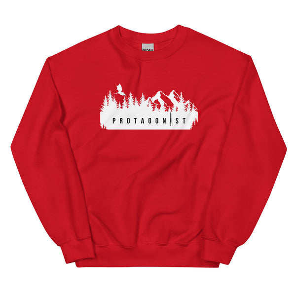 Sweatshirt - Protagonist white Red ein Produkt von SCHIETKRAM