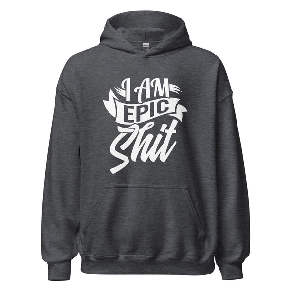 Hoodie Classic - I am Epic Shit white Dark Heather ein Produkt von SCHIETKRAM