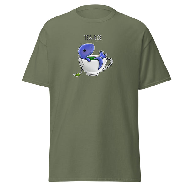 T-Shirt Classic - Dino by Wanderkraehe Military Green ein Produkt von SCHIETKRAM
