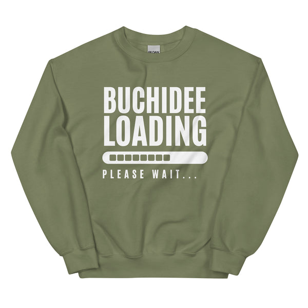 Sweatshirt - Buchidee Loading white Military Green ein Produkt von SCHIETKRAM