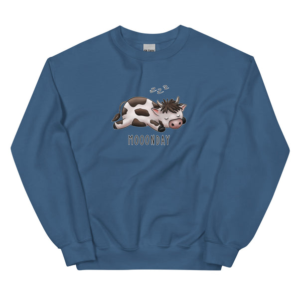 Sweatshirt - Mooonday by Wanderkraehe Indigo Blue ein Produkt von SCHIETKRAM