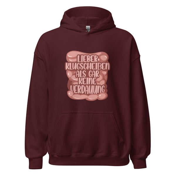 Hoodie Classic - Klugscheißer Maroon ein Produkt von SCHIETKRAM