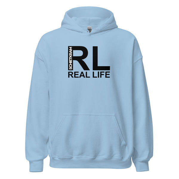 Hoodie Classic - Real Life black Light Blue ein Produkt von SCHIETKRAM