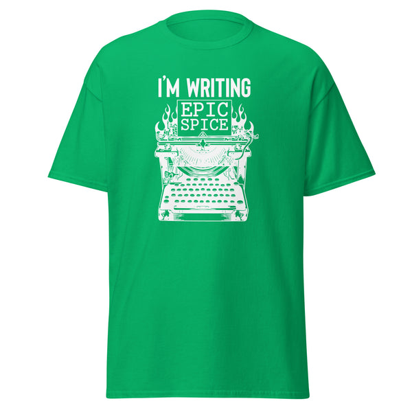 T-Shirt Classic - I'm writing epic spice white Irish Green ein Produkt von SCHIETKRAM