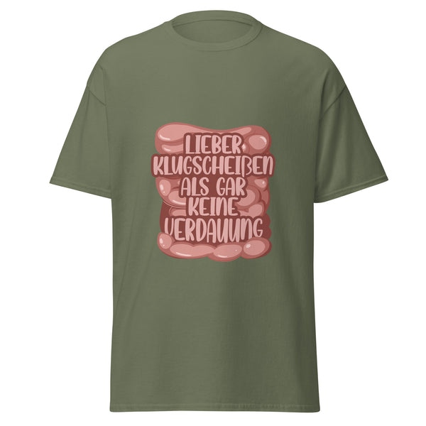 T-Shirt Classic - Klugscheißer Military Green ein Produkt von SCHIETKRAM
