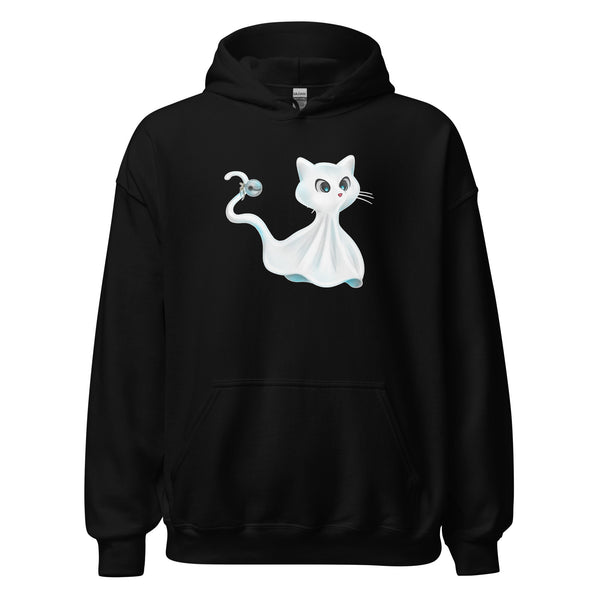Hoodie Classic - Ghost Cat by Wanderkraehe Schwarz ein Produkt von SCHIETKRAM