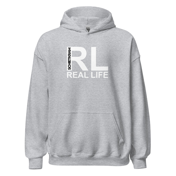 Hoodie Classic - Real Life white Sport Grey ein Produkt von SCHIETKRAM