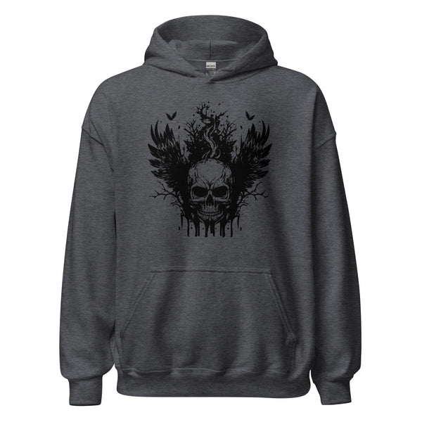 Hoodie Classic - Angry Skull Dark Heather ein Produkt von SCHIETKRAM