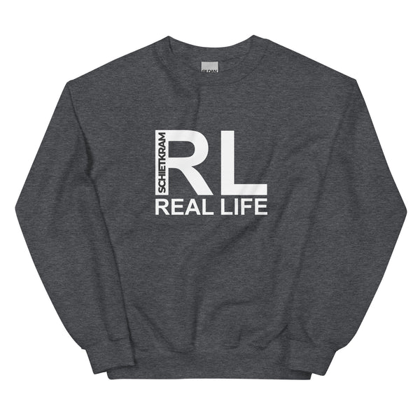 Sweatshirt - Real Life white Dark Heather ein Produkt von SCHIETKRAM