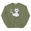 Sweatshirt - Ghost Cat by Wanderkraehe Military Green ein Produkt von SCHIETKRAM