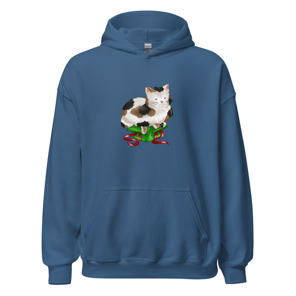Hoodie Classic - Weihnachts-Katze Geschenk by Wanderkraehe Indigo Blue ein Produkt von SCHIETKRAM