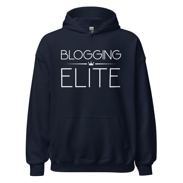 Hoodie Classic - Blogging Elite white Navy ein Produkt von SCHIETKRAM
