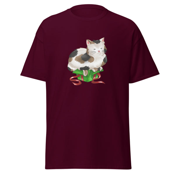 T-Shirt Classic - Weihnachts-Katze Geschenk by Wanderkraehe Maroon ein Produkt von SCHIETKRAM