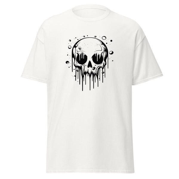 T-Shirt Classic - Melting Skull black White ein Produkt von SCHIETKRAM