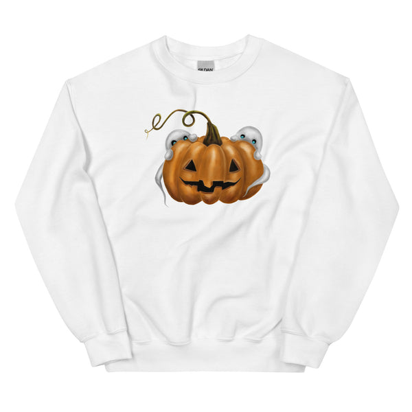 Sweatshirt - Kürben-Geister by Wanderkraehe White ein Produkt von SCHIETKRAM