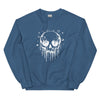 Sweatshirt - Melting Skull white Indigo Blue ein Produkt von SCHIETKRAM