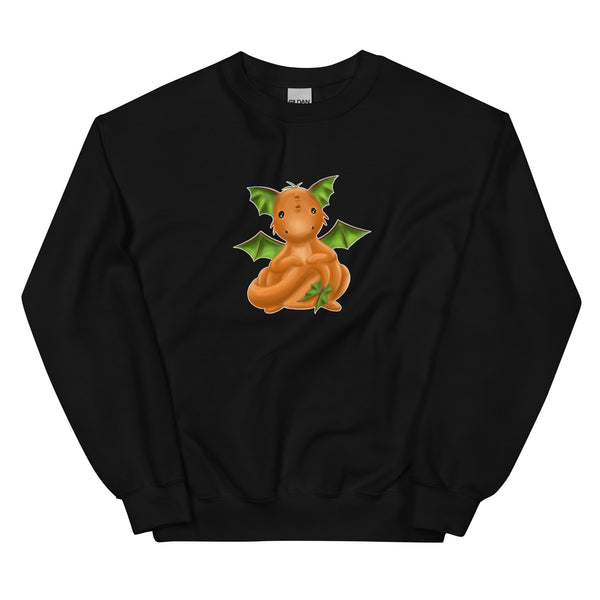 Sweatshirt - Kürben-Drache by Wanderkraehe Schwarz ein Produkt von SCHIETKRAM