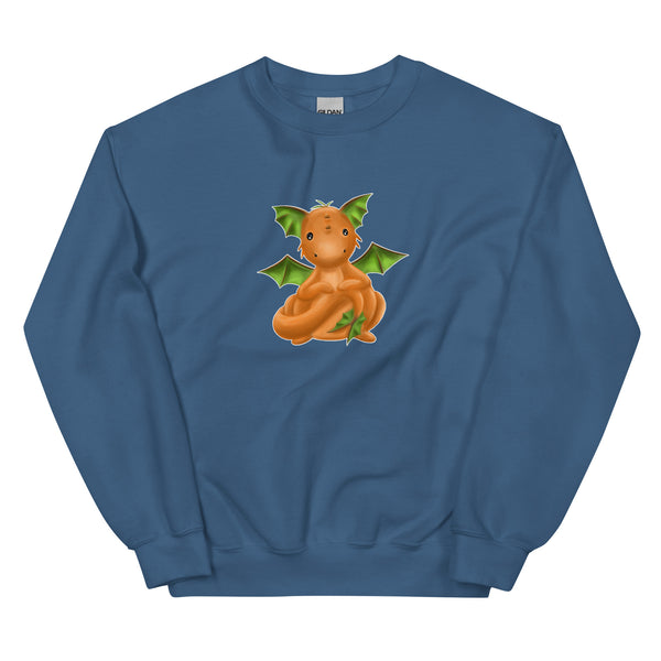 Sweatshirt - Kürben-Drache by Wanderkraehe Indigo Blue ein Produkt von SCHIETKRAM