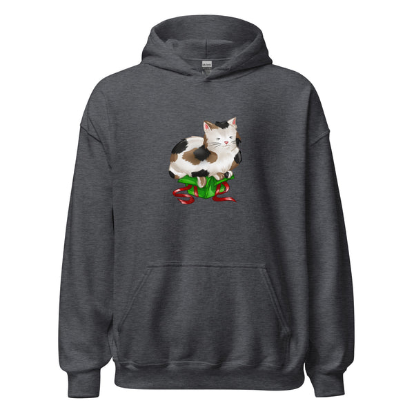 Hoodie Classic - Weihnachts-Katze Geschenk by Wanderkraehe Dark Heather ein Produkt von SCHIETKRAM