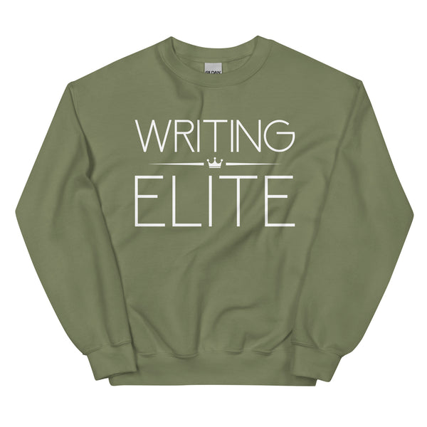 Sweatshirt - Writing Elite white Military Green ein Produkt von SCHIETKRAM