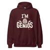 Hoodie Classic - I'm Genius Maroon ein Produkt von SCHIETKRAM