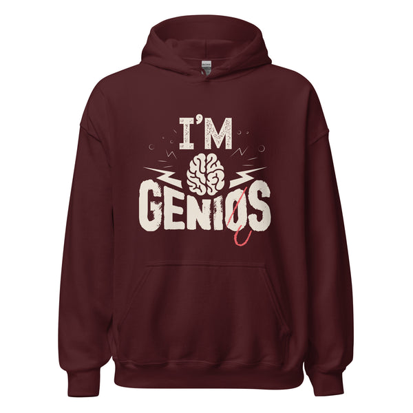 Hoodie Classic - I'm Genius Maroon ein Produkt von SCHIETKRAM