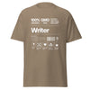 T-Shirt Classic - Writer white Brown Savana ein Produkt von SCHIETKRAM