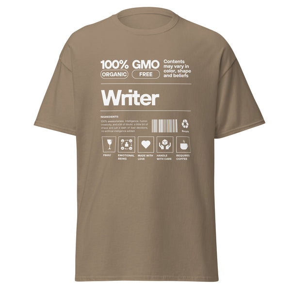 T-Shirt Classic - Writer white Brown Savana ein Produkt von SCHIETKRAM
