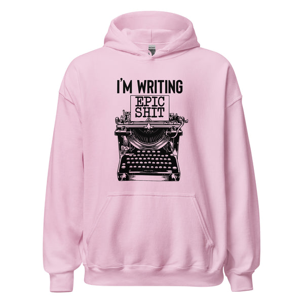 Hoodie Classic - I'm writing epic Shit black Light Pink ein Produkt von SCHIETKRAM