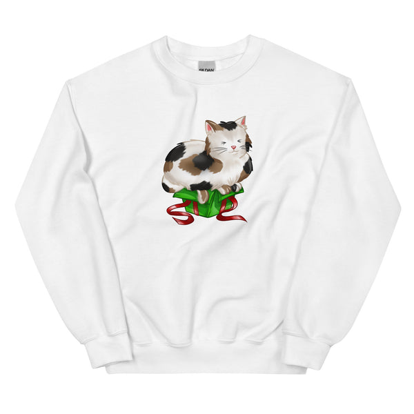 Sweatshirt - Weihnachts-Katze Geschenk by Wanderkraehe White ein Produkt von SCHIETKRAM
