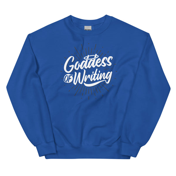 Sweatshirt - Goddess of Writing white Royal ein Produkt von SCHIETKRAM
