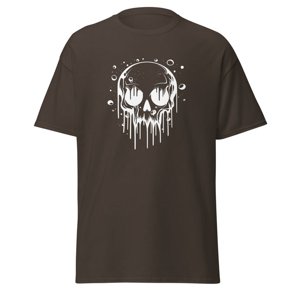 T-Shirt Classic - Melting Skull white Dark Chocolate ein Produkt von SCHIETKRAM